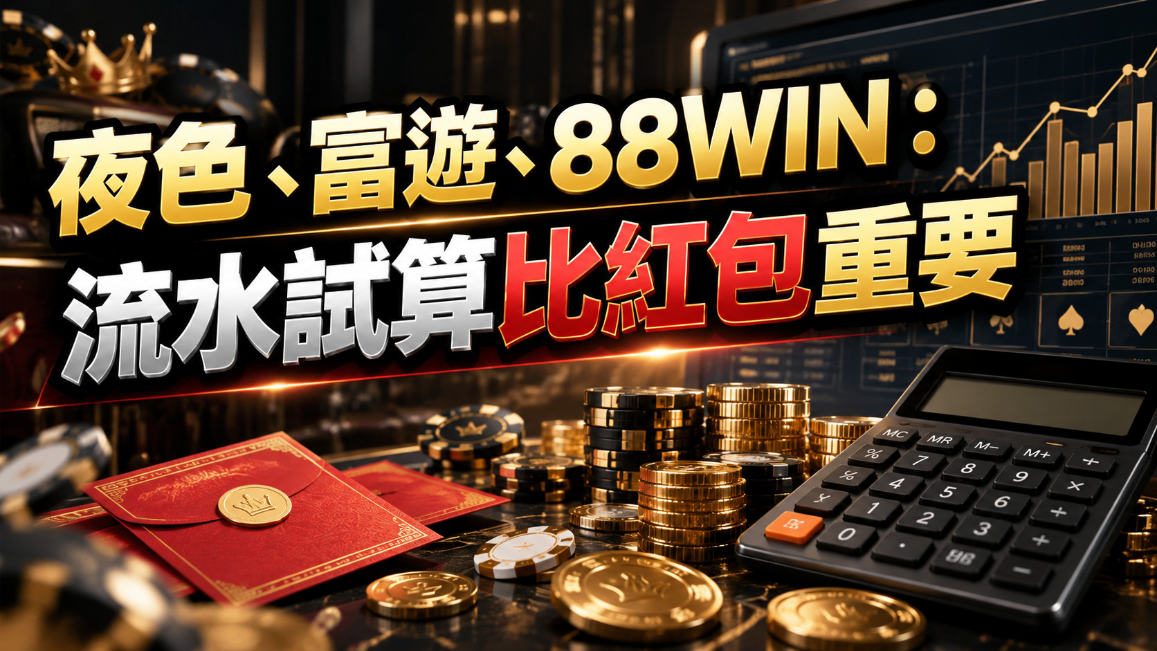 夜色、富遊、88WIN:流水試算比紅包重要
